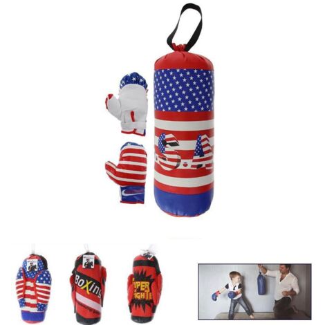 41CMBOXSACK-SETMITHANDSCHUHENFÜRKINDER,BOXTRAININGSSPIEL,KICKBOXEN