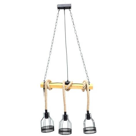 Industrielle Hängelampe Mit Stecker,Retro Hanf Seil Pendelleuchten Mit