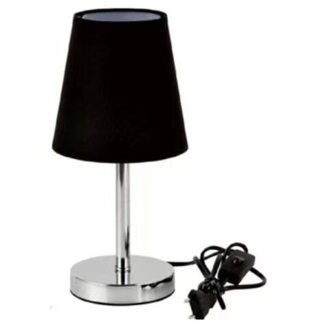 TISCHLAMPENACHTTISCHLAMPECHROMSTAHLSCHWARZSTOFFTD-303 (1/2)
