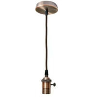 VINTAGE2MTROTBRONZEANHÄNGERDECKESUSPENSIONKRONLEUCHTERLAMPENFASSUNG