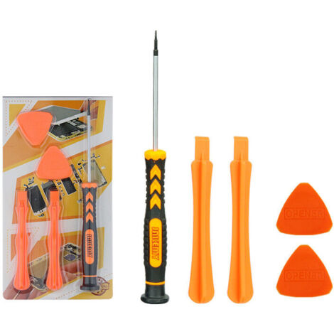 KIT TOURNEVIS 5 EN 1 RÉPARATION SMARTPHONE DÉMONTAGE IPHONE HEXAGONAL JAKEMI 8145 (1/2)