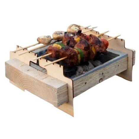 GRIL PORTABLE BBQ JETABLE EN BOIS PÂQUES ÉCOLOGIQUE