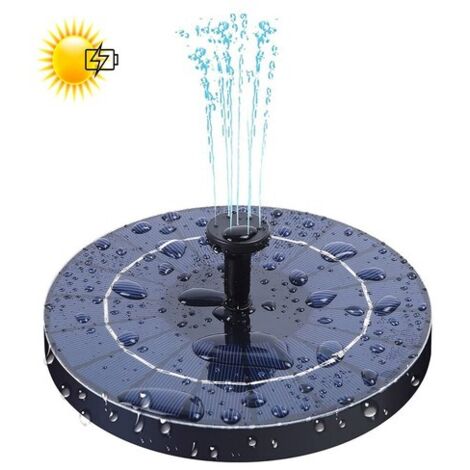 Milisten Fontaine Flottante Solaire Lotus - Décoration Jardin Étang Piscine, Pompe 180L/h, 8 Buses, Énergie Solaire