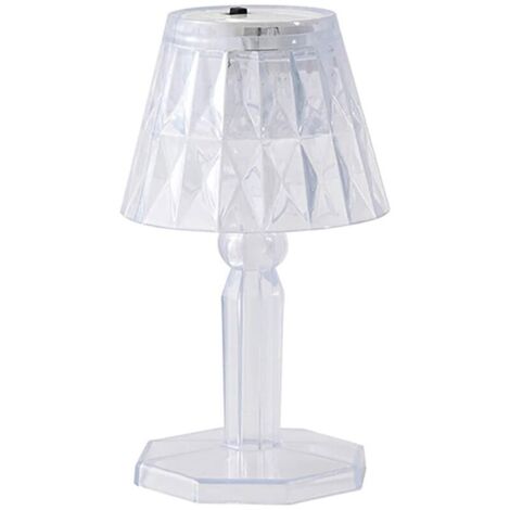MINI LAMPE DE TABLE DE CHEVET EFFET CRISTAL DIAMANT LUMIÈRE CHAUDE DÉCORATIVE (1/5)