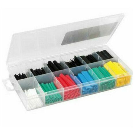 KIT 180PCS ASSORTIMENT DE GAINES THERMORÉTRACTABLES CÂBLES CÂBLES ÉLECTRIQUES TUBES (1/2)