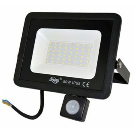 PROJECTEUR DE JARDIN À LED 50 W, LUMIÈRE FROIDE, DÉTECTEUR DE MOUVEMENT, CRÉPUSCULE (1/4)
