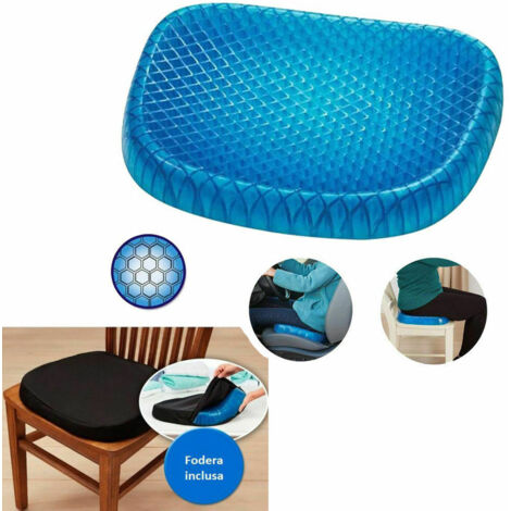 COUSSIN DE GEL SIÈGE DE CHAISE EN NID D'ABEILLE CONFORT SOUTIEN ASSISE CORRECTE BUREAUX FLEXIBLES