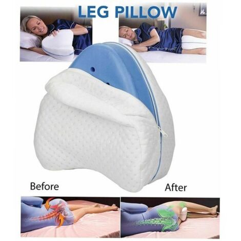 COUSSIN ORTHOPÉDIQUE EN MOUSSE À MÉMOIRE DE FORME POUR LES JAMBES, SOUTIEN DES GENOUX ET DU DOS, LAVABLE (1/3)