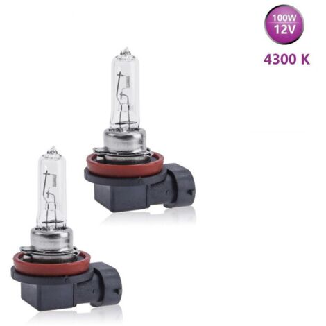 PAIRE D'AMPOULES DE PHARES AUTO XÉNON CONNEXION H11 BLANC NATUREL 4300K 100W 12V (1/2)