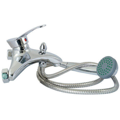 ROBINET MITIGEUR AVEC DOUCHE BAIGNOIRE CHROME ARGENT DOUCHE JH-8092 (1/2)