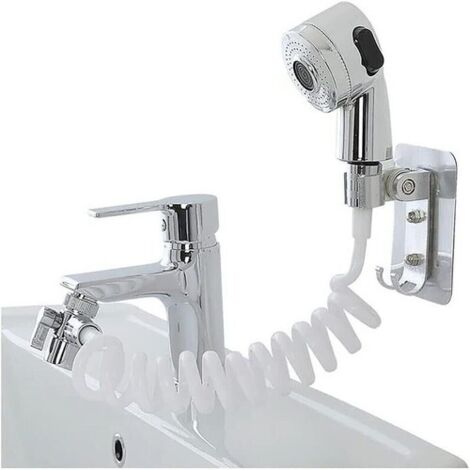 DOUCHETTE À MAIN DOUCHE PORTABLE LAVABO TUYAU ANTI-CALCAIRE CAMPING 8827 (1/3)
