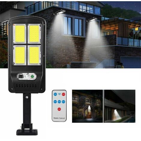 PHARE LAMPADAIRE PANNEAU SOLAIRE PHOTOVOLTAÏQUE CAPTEUR 4 LED COB TE-B0537 (1/4)