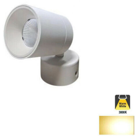 SPOT LED DE PLAFOND RÉGLABLE 7 W, LUMIÈRE CHAUDE, MODERNE, BLANC (1/2)
