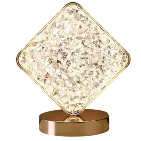 LAMPE DE TABLE LED RECHARGEABLE ATMOSPHÈRE CRISTAL 3W DIAMOND TOUCH RHOMBUS (1/2)