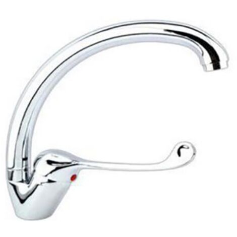 ROBINET D'ÉVIER DE CUISINE À BEC HAUT MITIGEUR D'ÉVIER CHROME ANTIQUE JH-5035 (1/2)