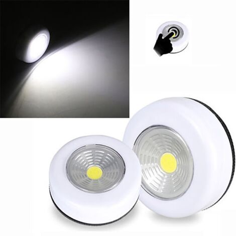 PROJECTEUR LED À PILES AAA AVEC BÂTON ADHÉSIF POUR ARMOIRE, ATELIER, MAISON, BLANC (1/3)