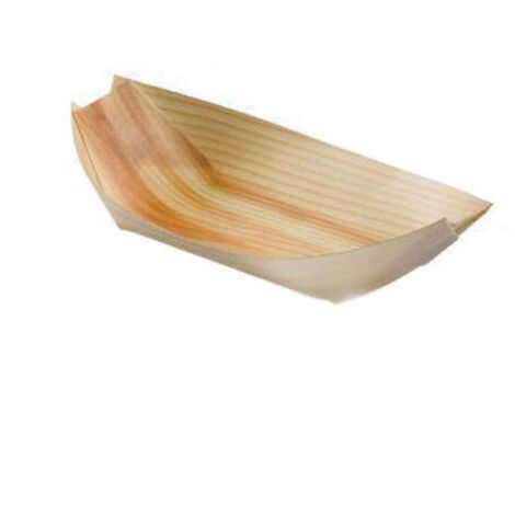 6 BATEAUX EN BAMBOU BOL DE FÊTE EN BOIS SUCKS SNACK DE FÊTE FINGER FOOD 11 CM (1/3)