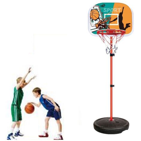 PANIER DE BASKET-BALL RÉGLABLE EN HAUTEUR AVEC PANNEAU ET BALLON POUR ENFANTS PETIT 94937