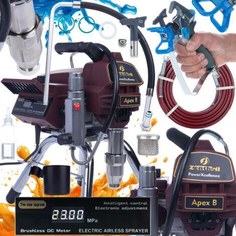 Zenthril Apex B Station de Peinture Airless – 2500W, 20MPa, 3,2L/min, Buse 0,031" ZenControl, Écran LCD, Moteur Brushless Pour Peintures à Eau et Solvants Appareil de Pulvérisation (1/5)