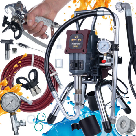 Zenthril Set Pulvérisateur de Peinture Nova X – 1200W, 25MPa, 1,8L/min, Buse 0,019" Technologie Airless Pour Peintures Latex, Acryliques Appareil de Pulvérisation (1/5)