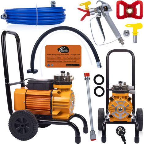 Rosfix Pulvérisateur Airless Strong Storm SBS03 – 3500W, 22MPa, 18L/min Pompe Inox 304 Pour Peinture Latex, Acrylique, Antifeu Machine de Peinture Professionnelle