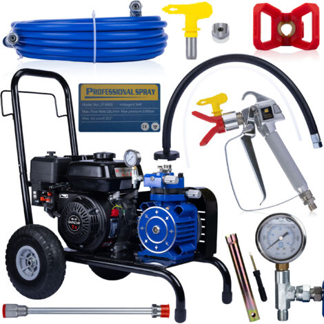 Rosfix Blue Strong Hurricane 1690 BSH01 – Pulvérisateur Airless Thermique 6,5HP 220 Bar 18L/min  Pompe Inox  Pour Peinture Latex, Acrylique, Métal, Bois  Machine à Peindre Professionnelle
