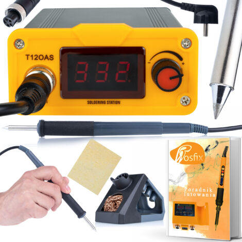 Rosfix Station de Soudage T12OAS – Chauffage Ultra Rapide 8s, 75W, 200–450°C Affichage LCD Mode Veille Auto Pour Électronique de Précision Fer à Souder Électrique (1/5)