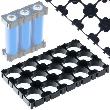 Rosfix Boîtier de Montage 3x5 pour 15 Cellules 18650 – Support Batterie Li-Ion Plastique Résistant Assemblage Facile Accessoire pour Pack d’Accus Rechargeables (1/5)