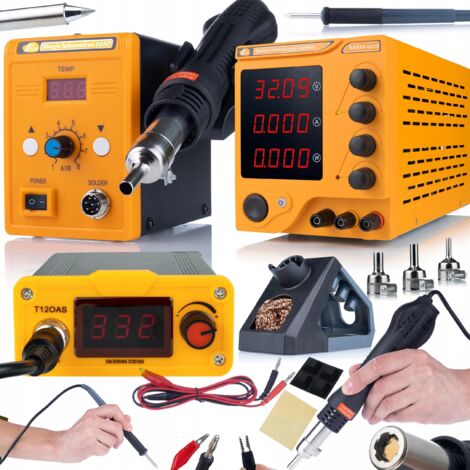 Ensemble de service pour électronique Rosfix ProTech Trio v1 (Station Hot-Air, Station de soudage T12 alimentation) (1/5)