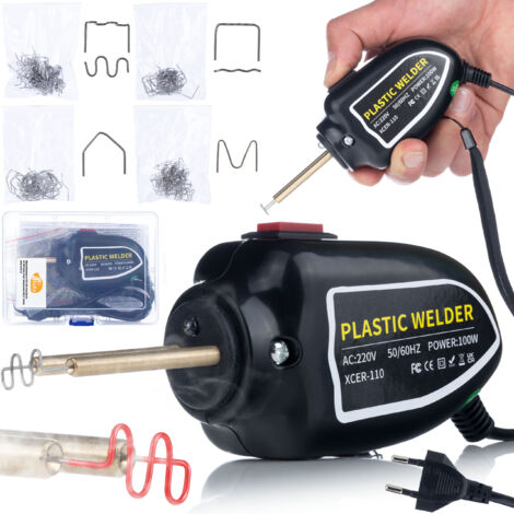Rosfix Set Soudeuse Plastique Strong Cosmico RSC100W – 100W, LED, Handy Switch 400 Agrafes Incluses Pour Réparation Plastique Auto, DIY, Prototypage Outil Thermique (1/5)
