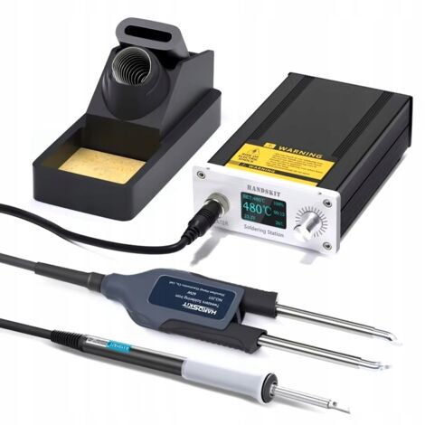 Rosfix Set Station de Soudage 2-en-1 T12 – Fer à Souder + Pincette Thermique 120W, 150–480°C, Écran OLED Pour PCB, SMD, THT Outil Électronique Professionnel (1/5)