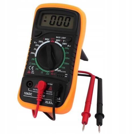 Rosfix Multimètre Numérique DT-830B – Écran LCD Rétroéclairé, Fonction HOLD, Test Diode, hFE 10A, 600V, 2M Compact avec Support Appareil de Mesure Électronique (1/5)