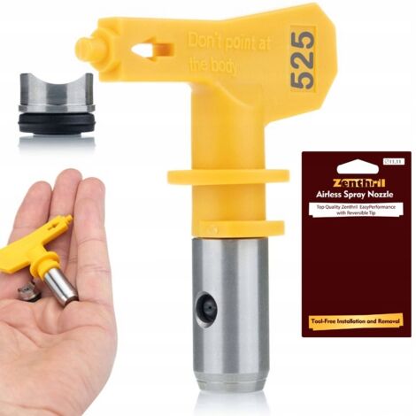 Zenthril EasyPerformance 525 – Buse de Pulvérisation Haute Pression  Jet 25 cm, Ø 0,025"  Pour Peintures Extérieures, Façades, Élastomères  Accessoire pour Pistolet à Peinture (1/5)