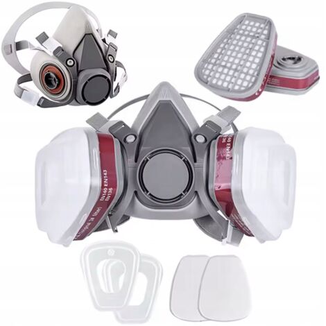Masque Respiratoire Réutilisable Demi-Visage Kosiy Avec Lunettes - Protection Peinture Soudage Polissage