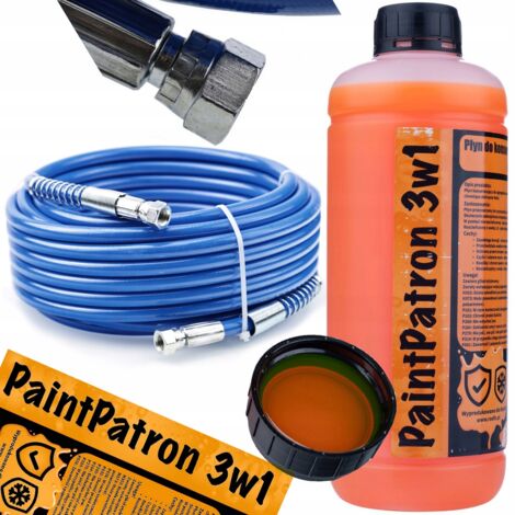 Rosfix Tuyau pour l'agrégat de peinture en TPU 30 m bleu + Liquide de conservation et de nettoyage pour l'agrégat de peinture Rosfix PaintPatron 3 en 1 1L (1/5)