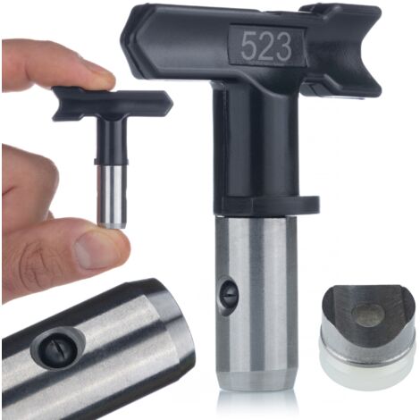 Rosfix Buse de Pulvérisation UltraBlack 523 – Jet 25 cm, Carbure de Tungstène Haute Précision, Anticorrosion Pour Peintures Façade Accessoire pour Pistolet Airless (1/5)