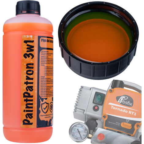 Rosfix PaintPatron 3-en-1 Liquide Nettoyant et Protecteur 1L – Anticorrosion, Antigel, Dilution à l’Eau  Pour Pistolet et Pompe Airless  Entretien Pulvérisateur Peinture