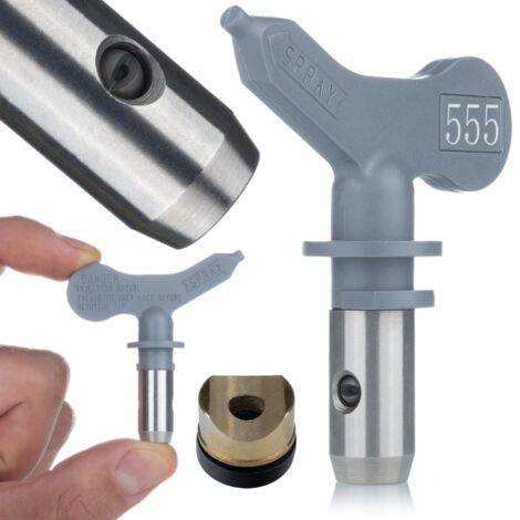 Rosfix Buse de Pulvérisation UltraHeavy 555 – Jet 30 cm, Métal Nickelé, Haute Précision  Pour Enduits, Bitume, Peintures Denses  Accessoire pour Pistolet Airless (1/5)