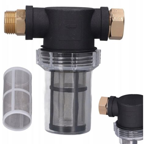 Rosfix Filtre à Eau 3/4" F-M – Maille Métallique 40 Microns, 10 Bar, 60°C Anti-Sable et Impuretés Pour Arrosage, Fontaines, Nettoyeurs Accessoire Irrigation