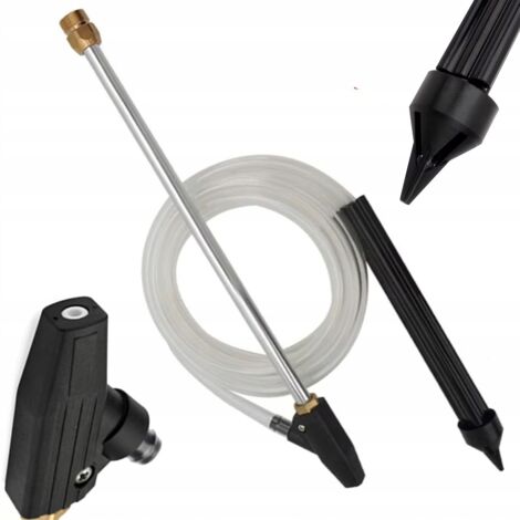 Rosfix Set Sablage Hydraulique M22 x1,5 – Buse Céramique, Tuyau 3m, Lance 460mm  180 Bar  Pour Nettoyeur Haute Pression Kranzle  Accessoire de Nettoyage Puissant