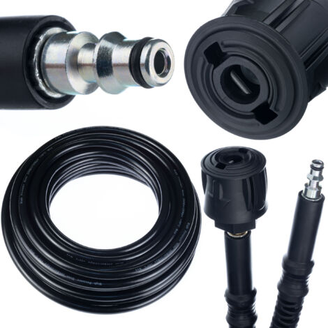 Rosfix Tuyau Haute Pression 10m Click Lavor – 200 Bar, 60°C Nylon Renforcé, PVC Antiusure Click Connect compatible avec nettoyeur haute pression Lavor modèles Army à Wave UP 125