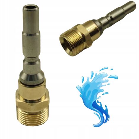 Rosfix Adaptateur Nettoyeur Haute Pression – Laiton, QC vers M22x1,5 14mm Haute Résistance Installation Facile compatible avec nettoyeur Kranzle 1050 (1/2)