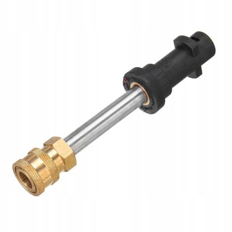Rosfix Lance de Raccord Bayonet 30cm – Adaptateur 1/4" Rapide  Laiton et Plastique  2000 PSI, 60°C  compatible avec nettoyeur haute pression Kärcher K2–K7