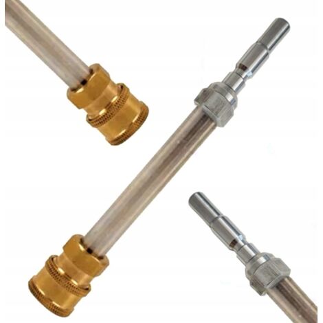 Rosfix Lance de Nettoyage 1/4" QC 16cm – Acier Inoxydable, 275 Bar, 60°C  Adaptateur D10  compatible avec nettoyeur haute pression Kränzle K1050 P/TS/TST, XA15, XA17