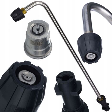 Rosfix Lance Buse Coudée 90° 80cm – Filetage M18, 160 Bar, 60°C, 15 l/min  Buse Plate Interchangeable  compatible avec nettoyeur haute pression Kärcher K2–K7 (1/5)