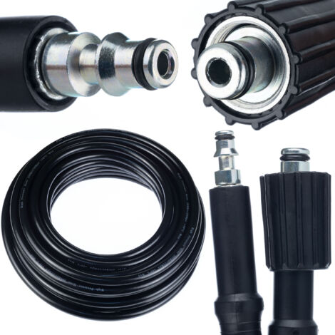 Rosfix Tuyau Haute Pression 5m M22-Click – Nylon Renforcé, 200 Bar, 60°C Connecteur Rapide Lavor compatible avec nettoyeur haute pression Lavor Army–Wave UP 125 (1/5)