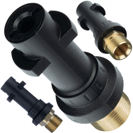 Rosfix Adaptateur M22 vers Baïonnette – Raccord Haute Pression 160 Bar, 60°C  Laiton Résistant  compatible avec nettoyeur haute pression Kärcher K2–K7 HD/HDS