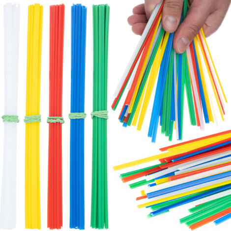 Rosfix Set Baguettes de Soudure Plastique Mini Color – 50 Pièces 0,5×200 mm PP & PVC Multicolores Pour Réparation Auto, Tuyaux, Réservoirs Accessoire de Soudage Plastique (1/5)