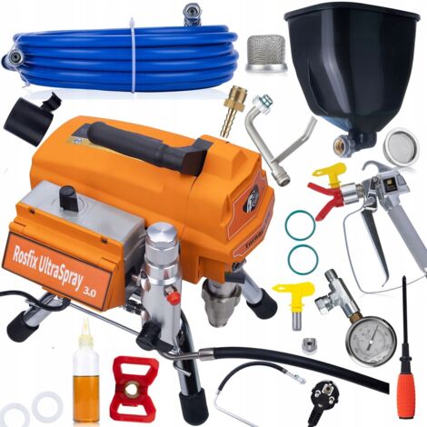 Rosfix Agrégat de peinture Rosfix Tornado RT4 UltraSpray 3000 W 22 MPA 3,2 L/min + Réservoir de 6 L pour matériel / peinture pour agrégat de peinture à piston Tornado / Graco (1/5)