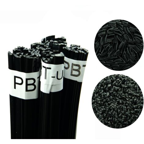 Rosfix Fil de Soudure Plastique PBT-U Noir 100g – Mélange Triangulaire 3,5mm et Bande 8mm  42cm  320–370°C  Pour Pare-Chocs, Ailes, Carrosserie  Accessoire Soudage Plastique (1/3)